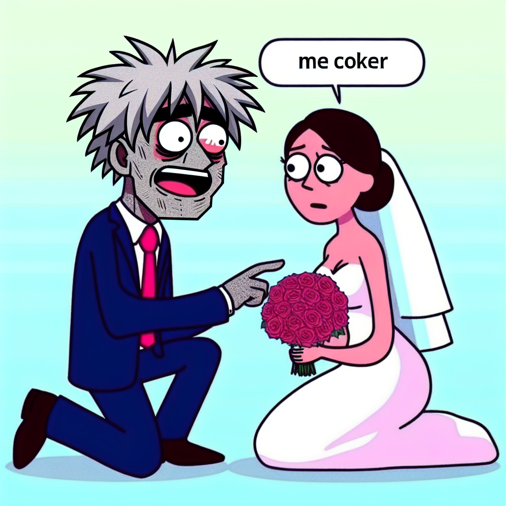 Humorous Wedding Proposal Meme: Coker Confession