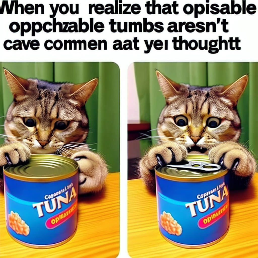 The Hilarious Struggle of a Cat Opening Tuna Cans