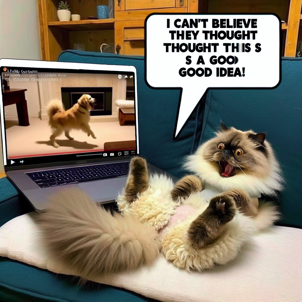 When Your Cat Thinks It's the Funniest Comedian!