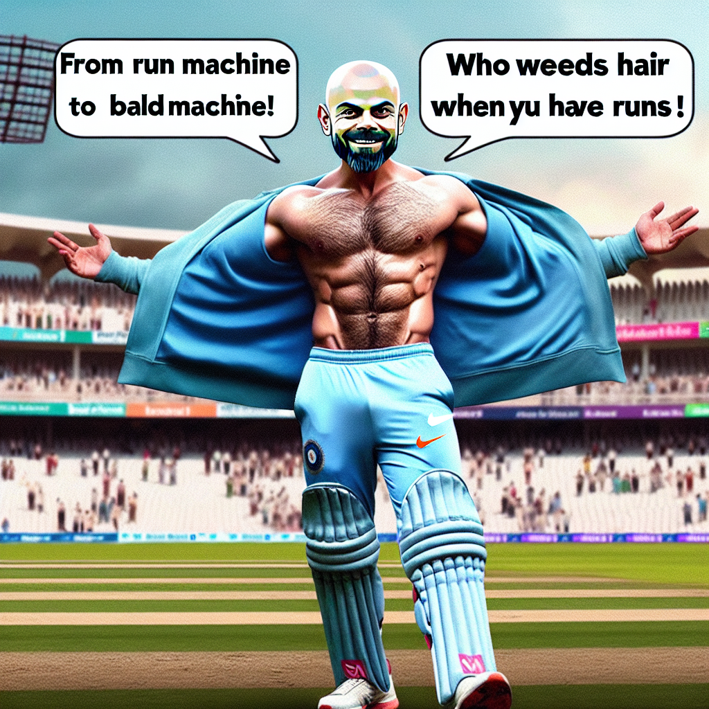 When Virat Kohli Embraces His Bald Look: A Hilarious Transformation