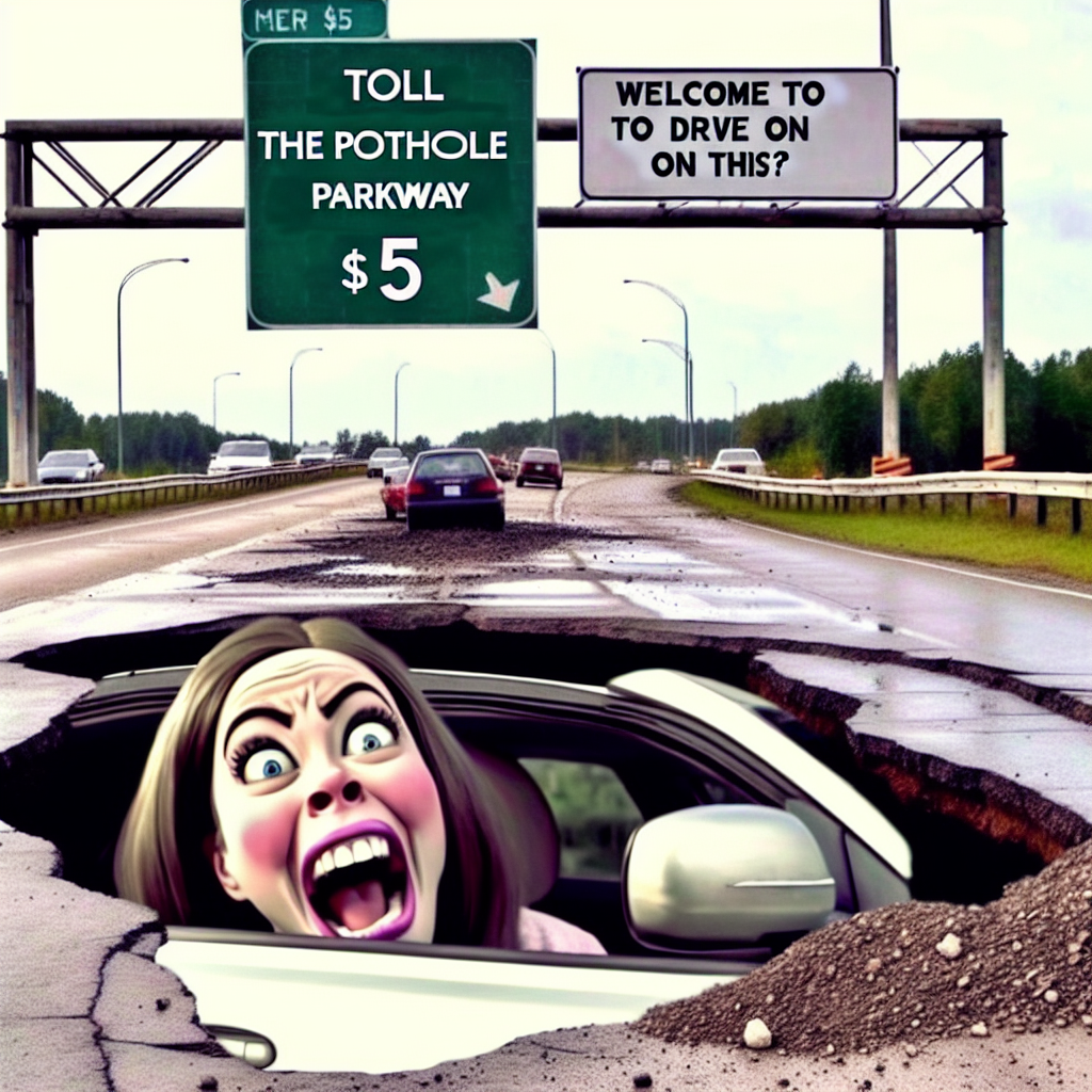 When Pot Holes and Tolls Collide: A Comedic Take on Road Woes