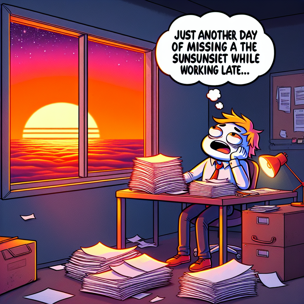 When Sunset Meets the Daily Grind: Relatable Struggles