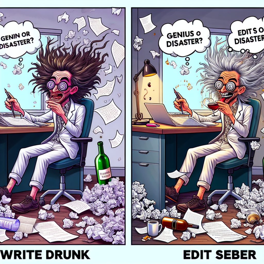 Writing Tips: Drunk Ideas vs. Sober Edits