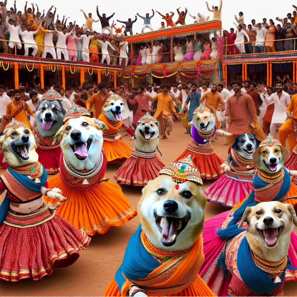 Dogs Show Off Their Garba Skills: Unleashing Festive Paws