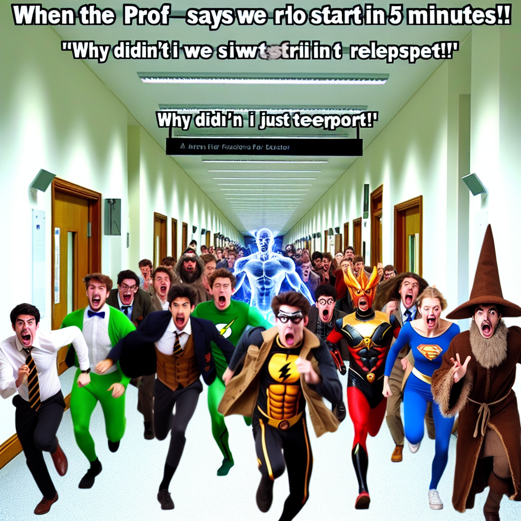 Students Sprinting to Class: The Ultimate Race Against Time!