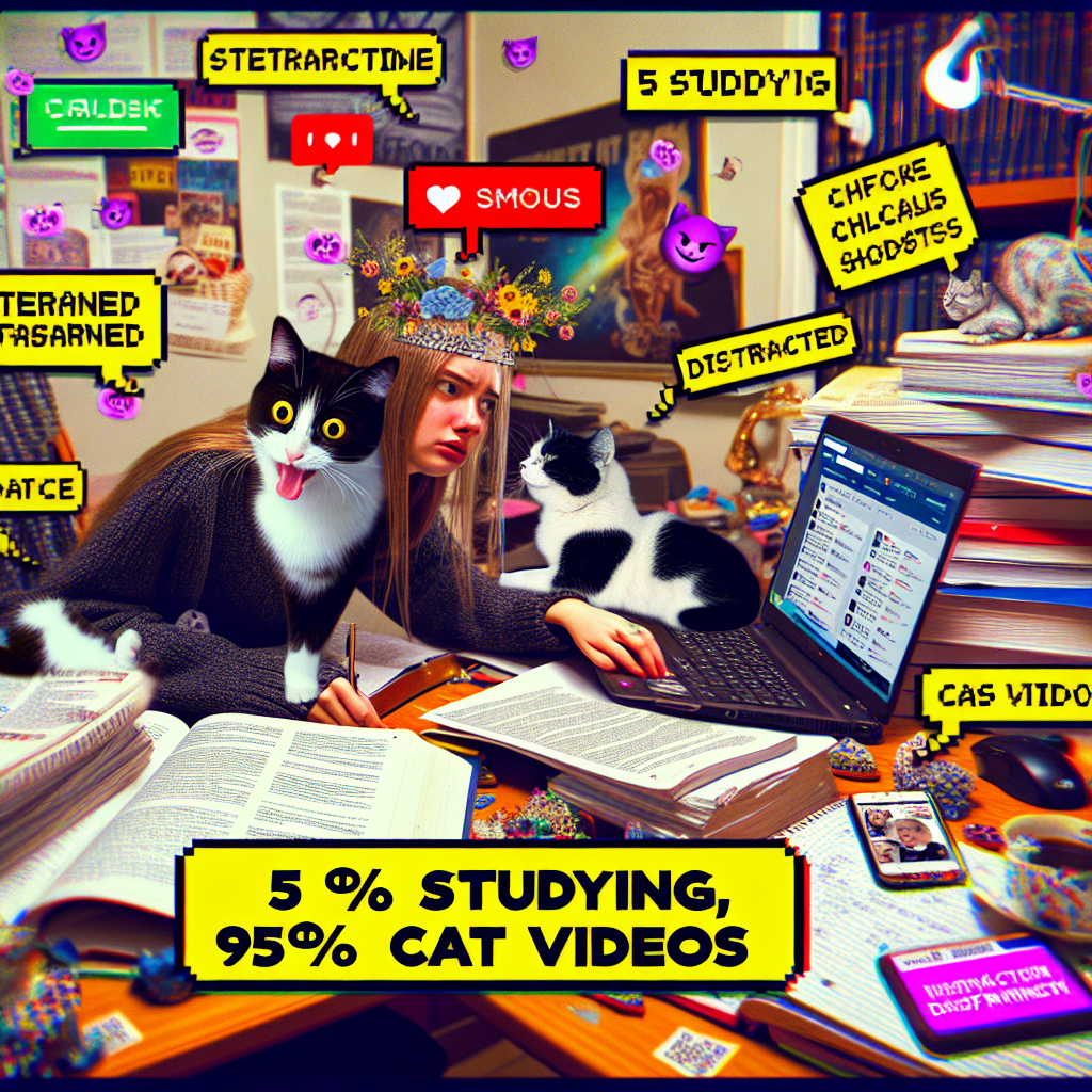 When You Try to Study But the Internet Calls Your Name