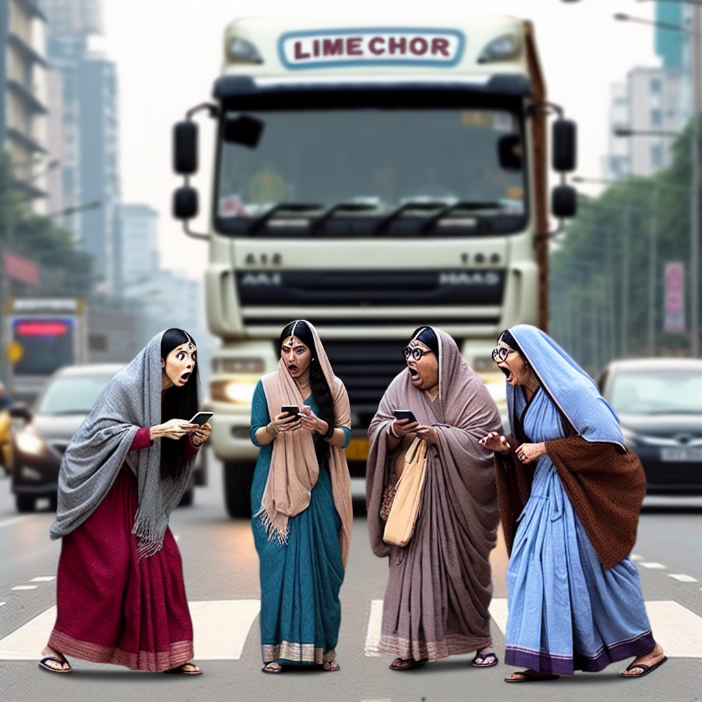 Three Wise Men vs. Truck: A Road Crossing Mishap