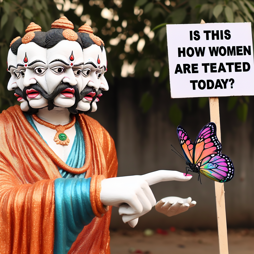 Ravan's Reaction to Modern Women's Treatment: A Hilarious Meme Concept
