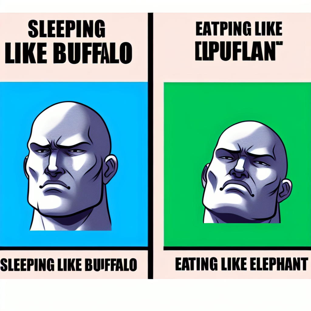 When Sleepy Buffalo Meets Hungry Elephant