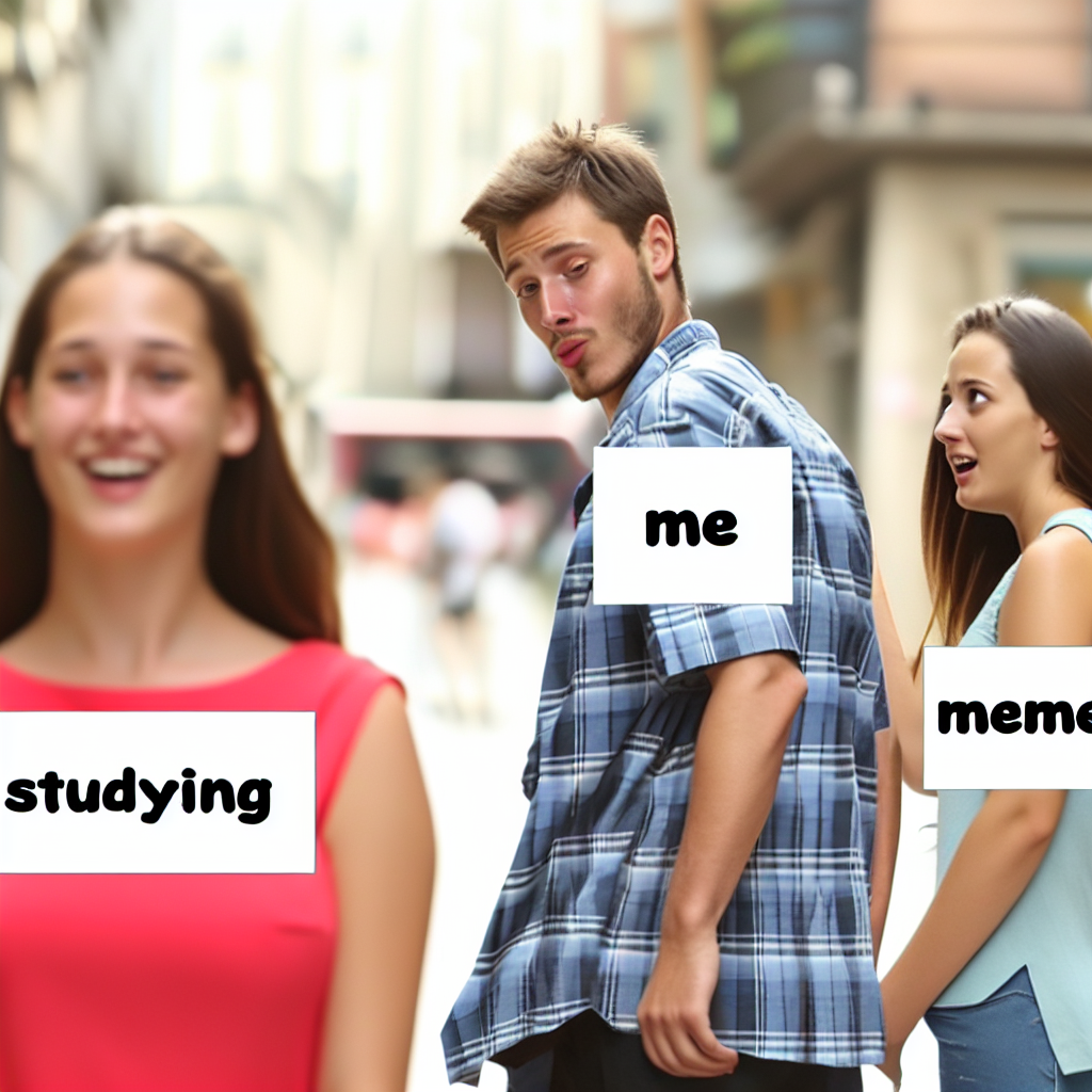 When You're Studying Memes but Almost Fail Life