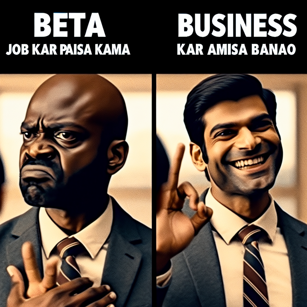 Job vs. Business: The Age-Old Parental Debate Meme