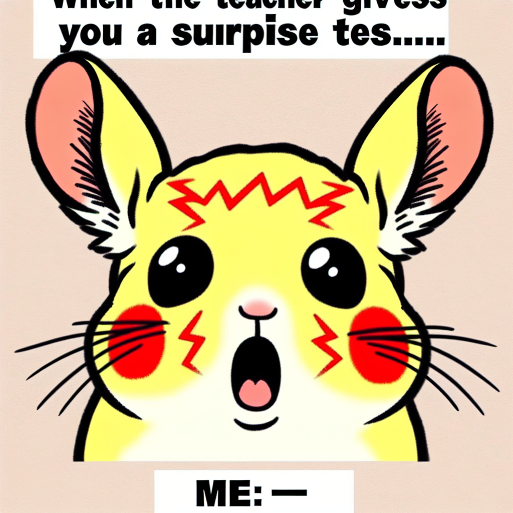 The Chaos of Surprise Tests: A Relatable Classroom Meme