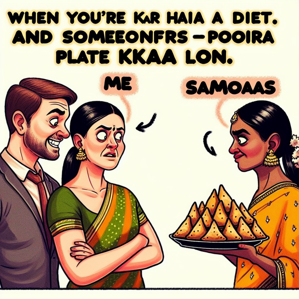Diet Struggles: Samosa Temptation Memes