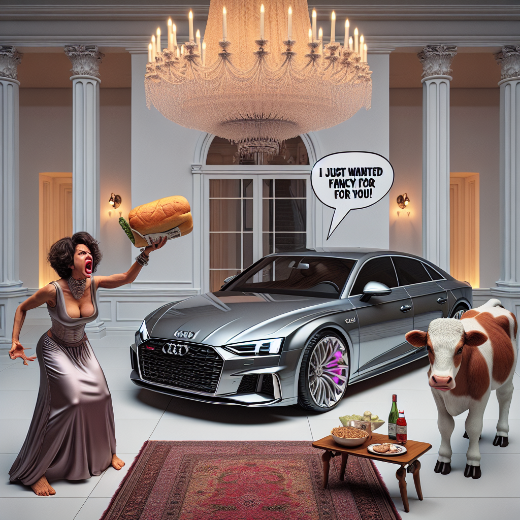 When a Cow Tries to Impress by Standing Next to an Audi