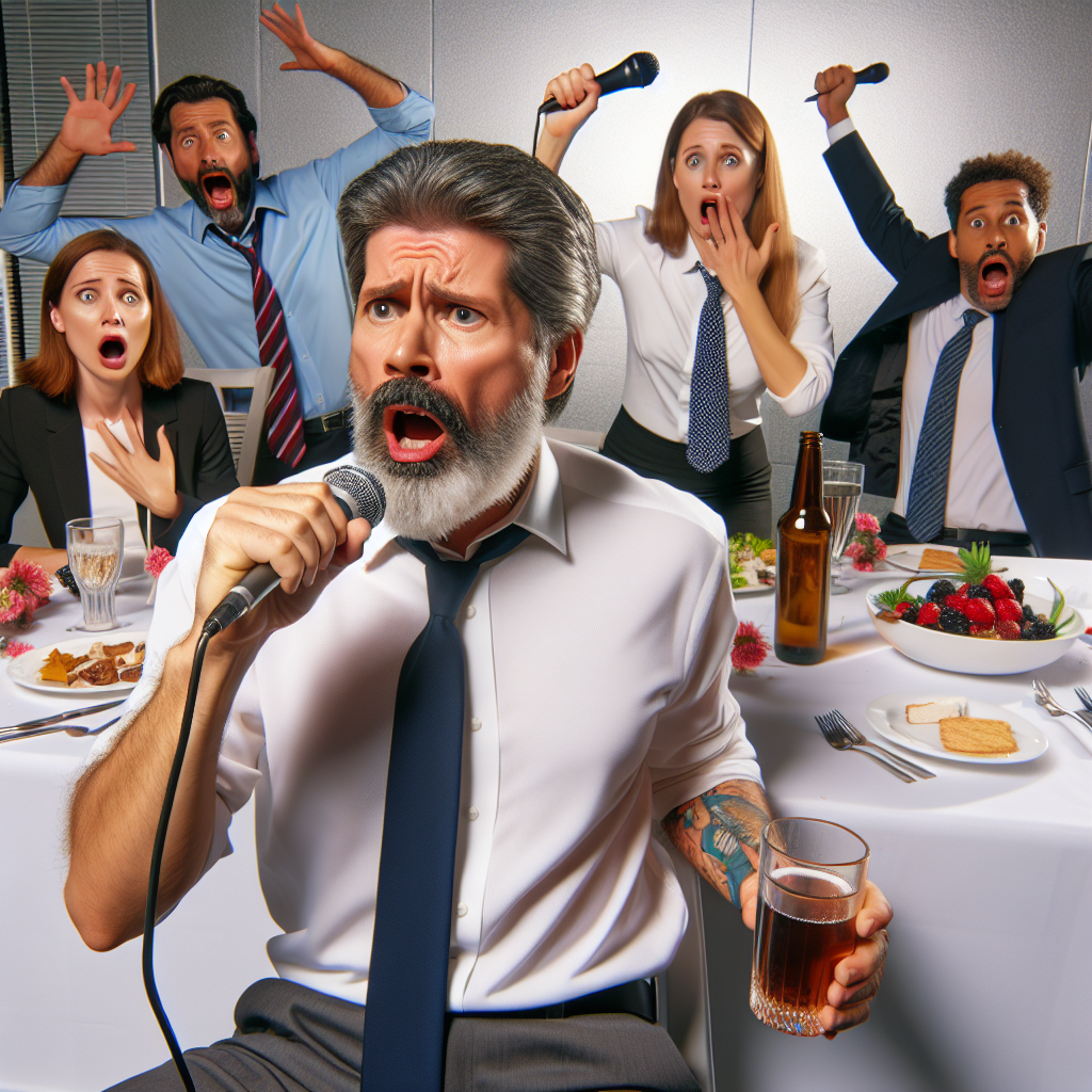 When the Coworker Goes Full Party Mode at the Company Dinner