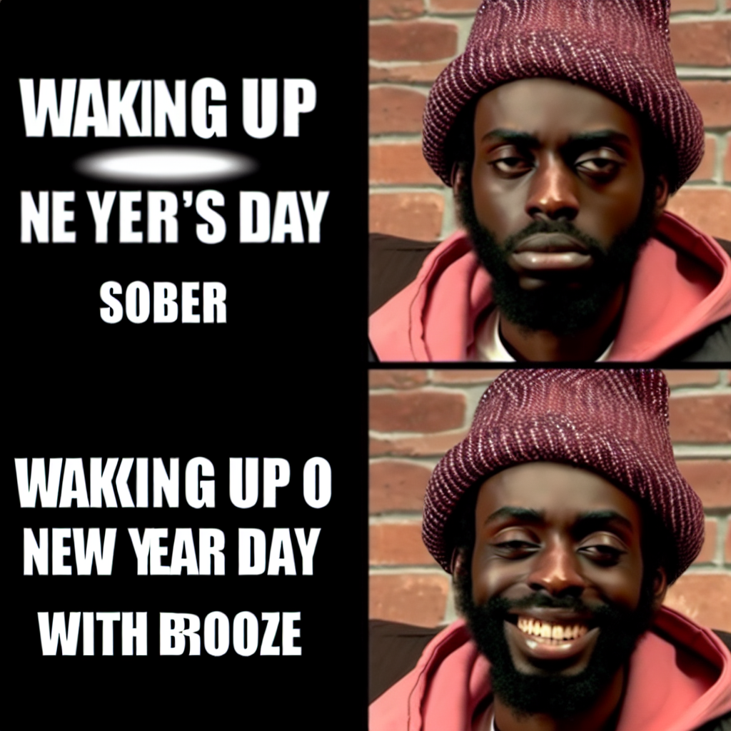 When New Year's Day and Booze Collide: A Hilarious Meme Setup