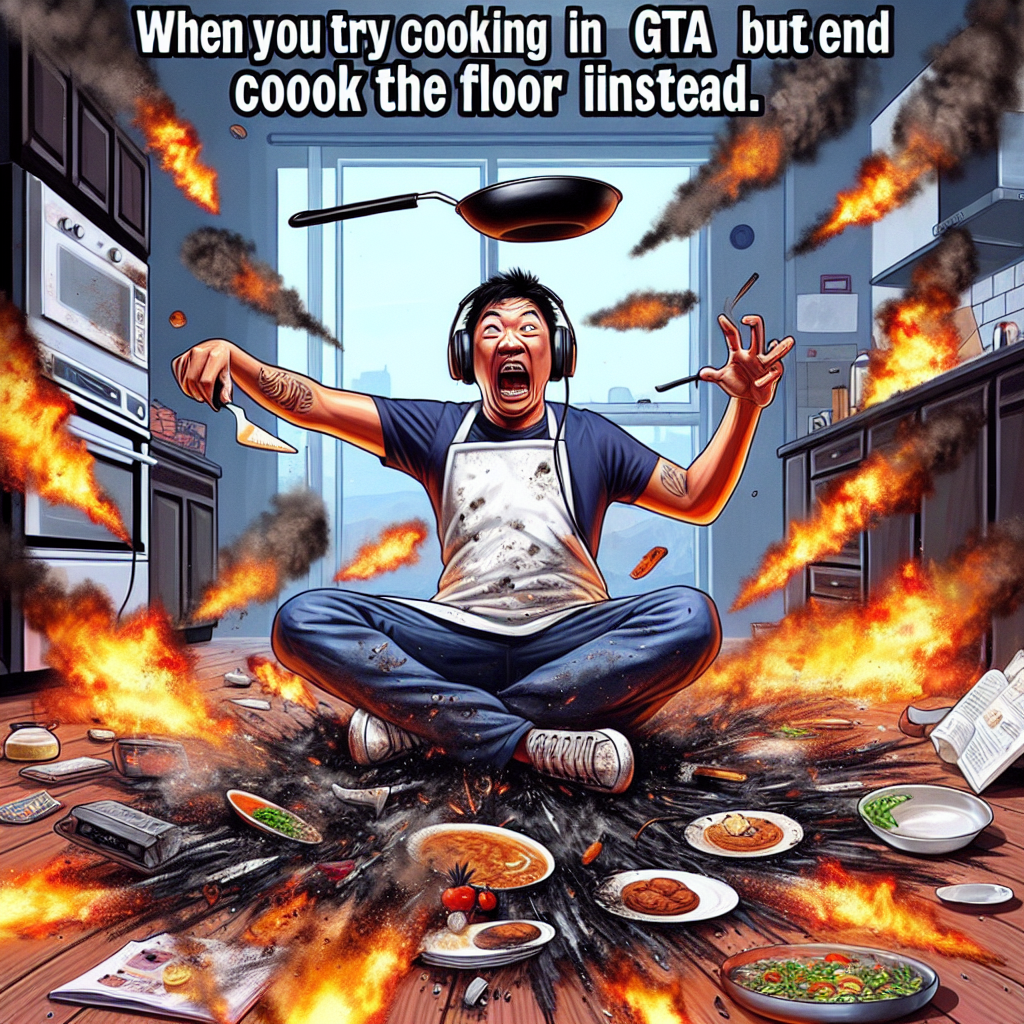 When You're Playing GTA but Trying to Cook with No Skills