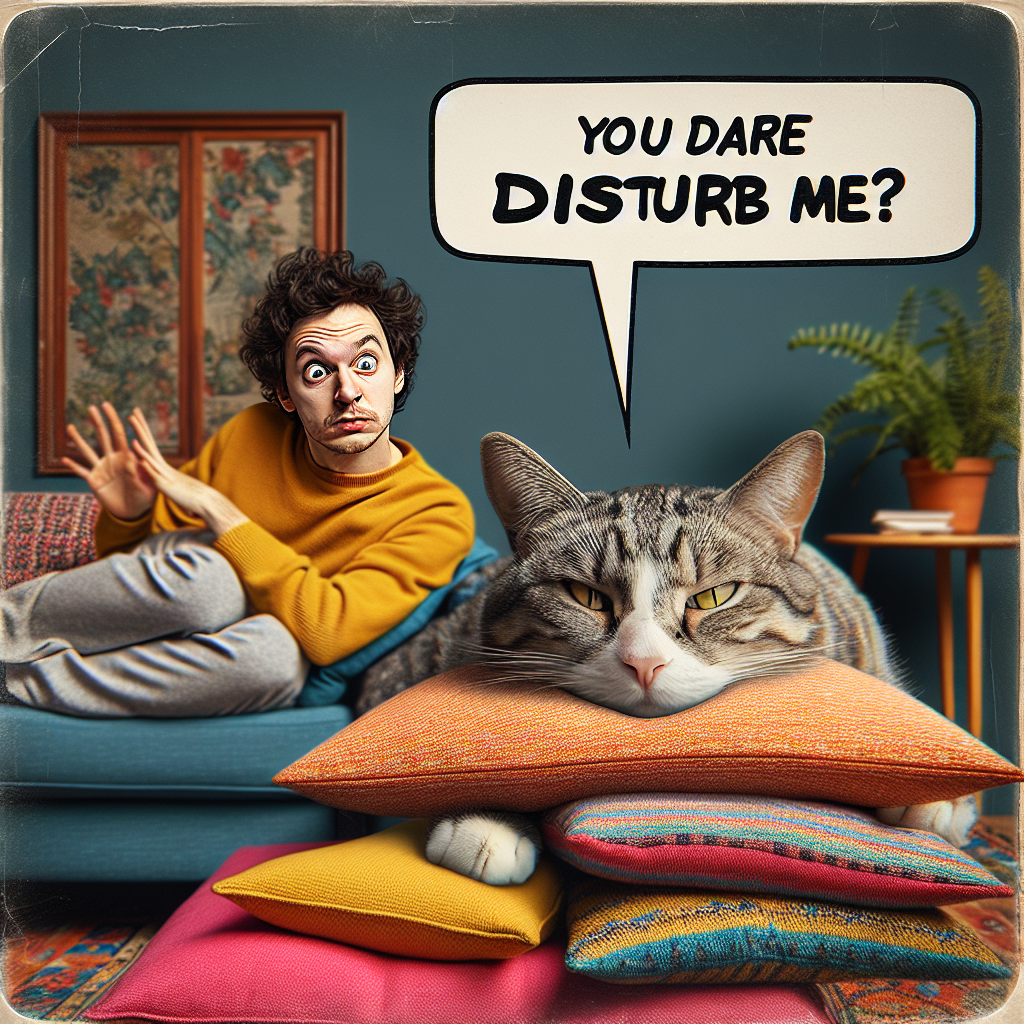 When You Disturb Your Cat's Nap: A Feline Drama