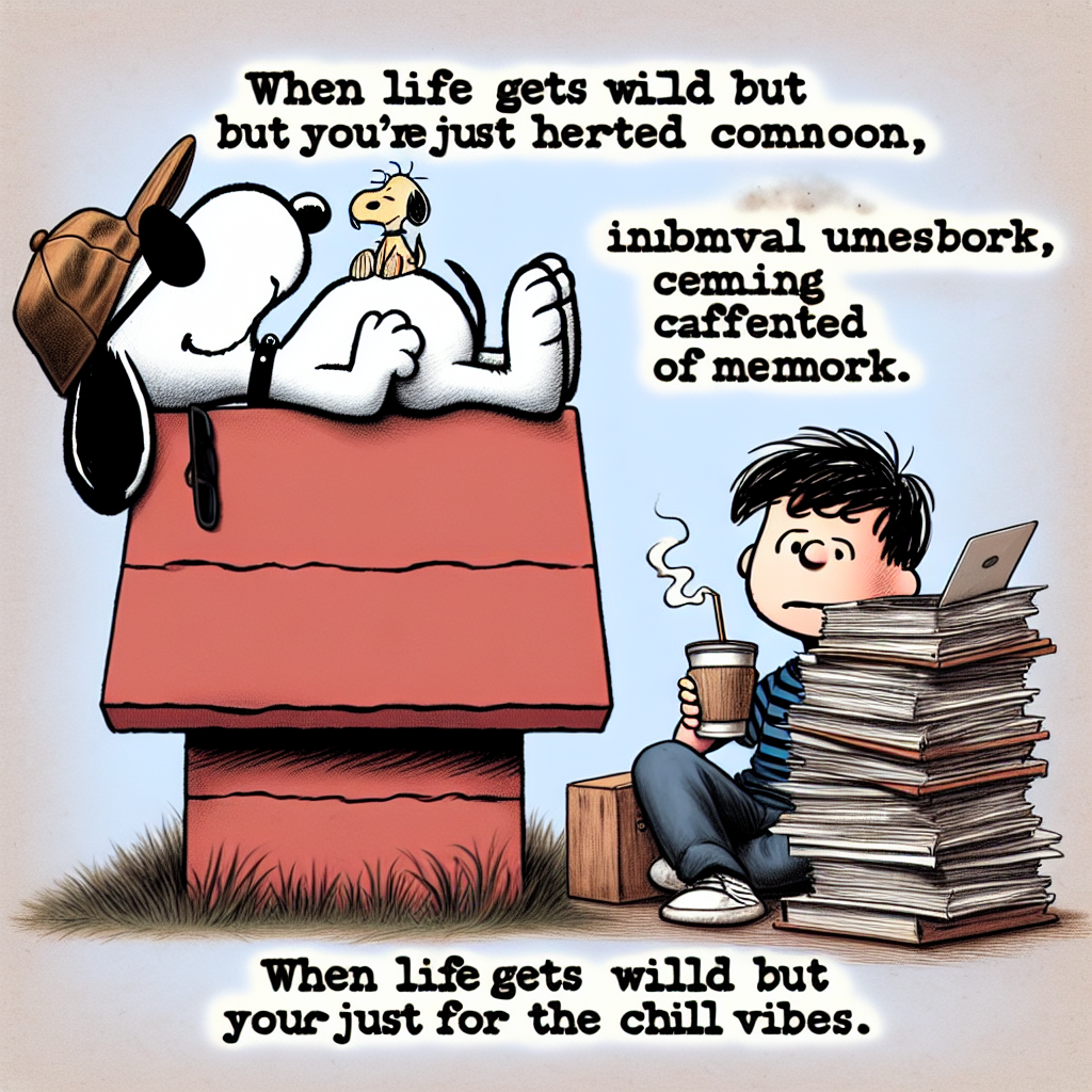 Snoopy's Chill Vibes: When Life Gets Too Serious