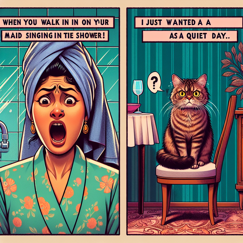 When You Walk In On Your Maid in the Shower: Awkward Moments Meme