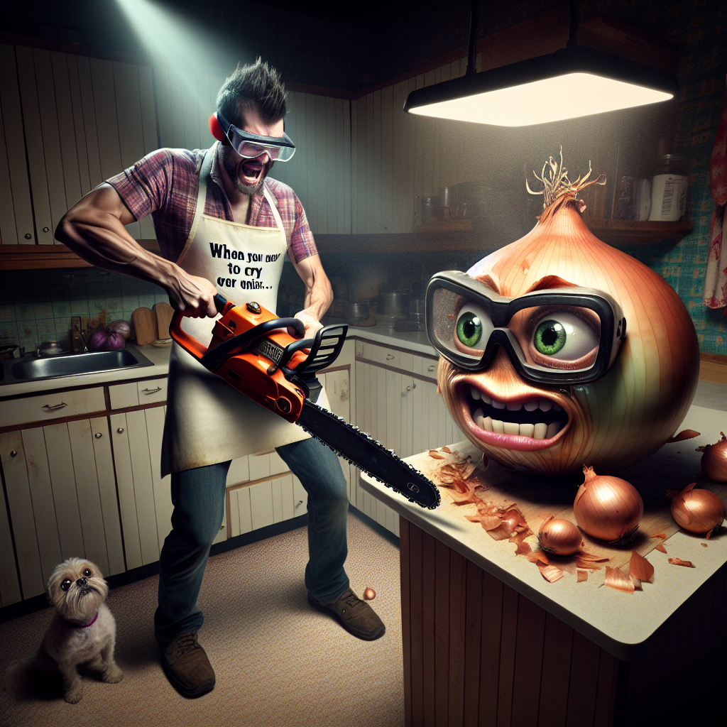 When You Want to Cry, But It's Just an Onion... and a Chainsaw
