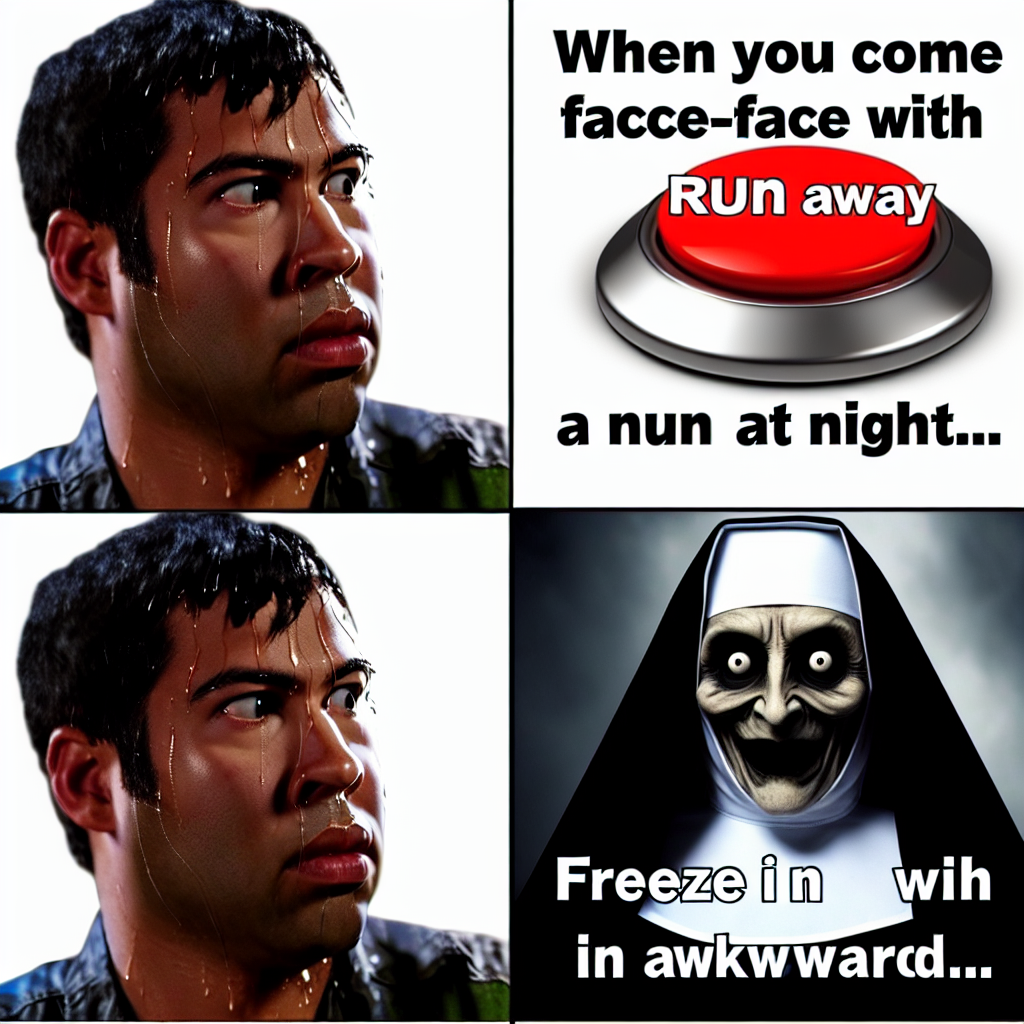 When You Encounter a Creepy Nun Face in Real Life