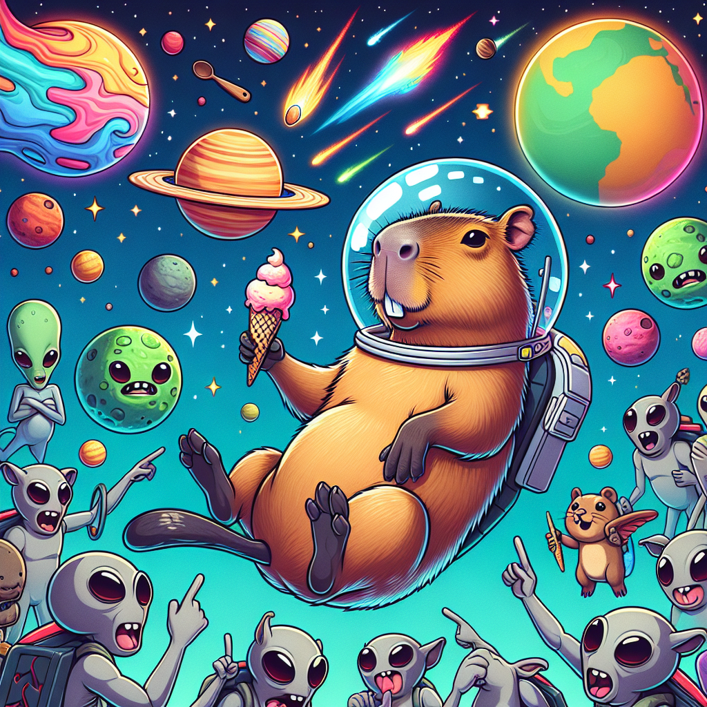 Capybara's Out-of-This-World Adventure in Space