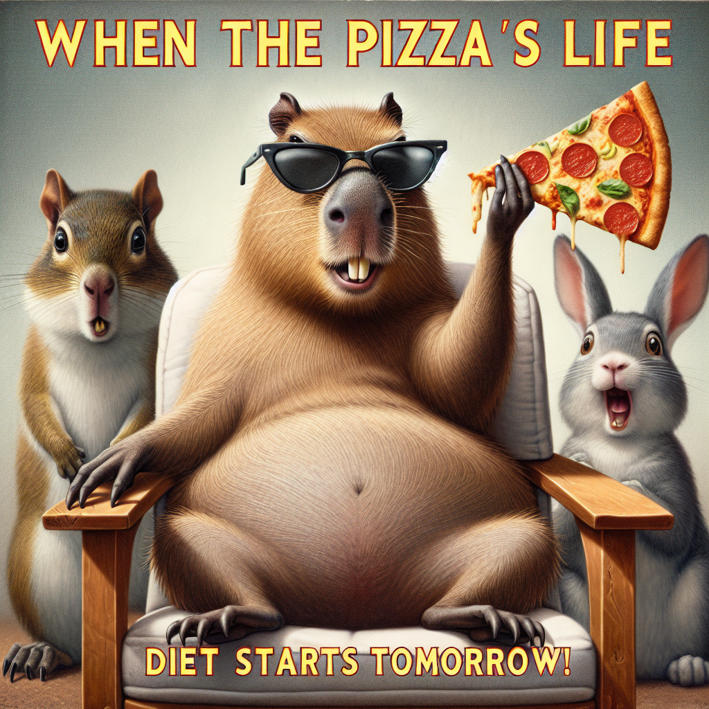 Capybara's Pizza Party: When You Just Can't Resist