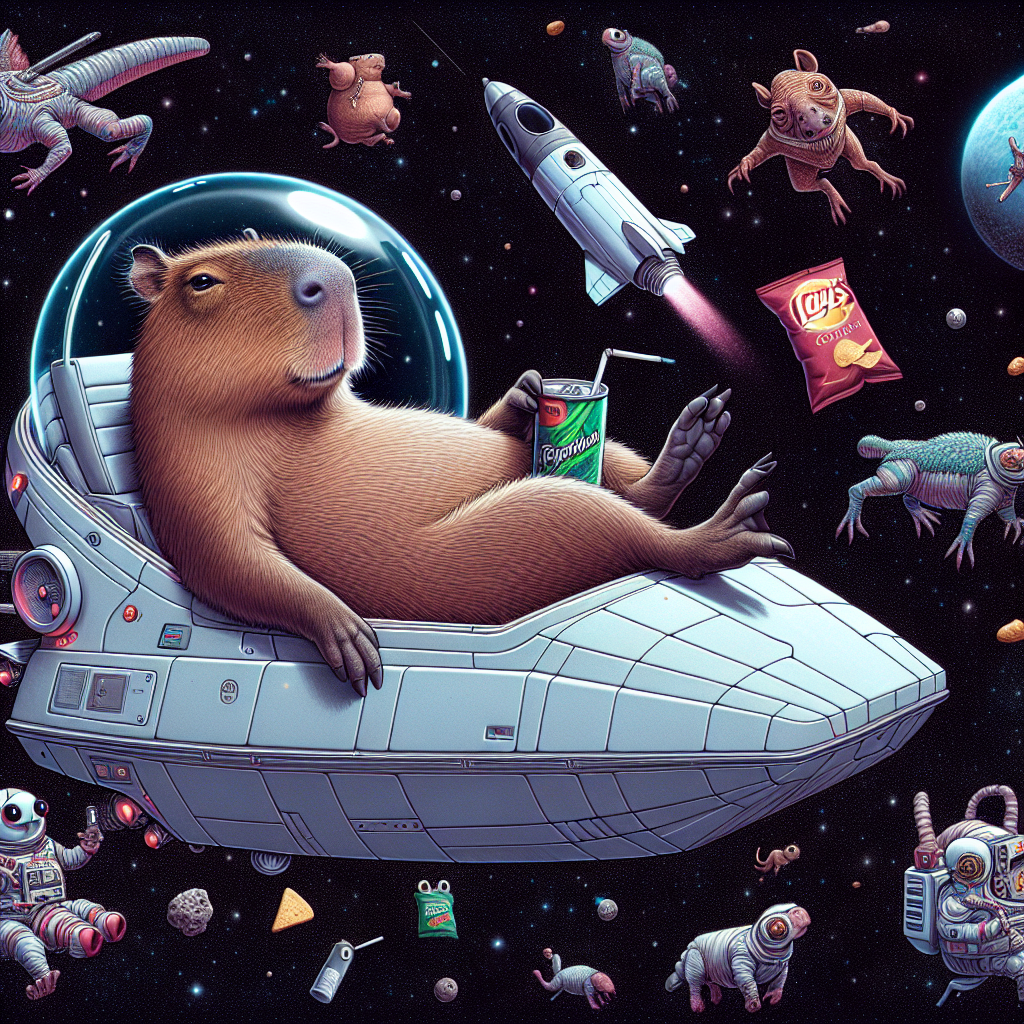 When Capybaras Take Space Adventure: A Cosmic Chill