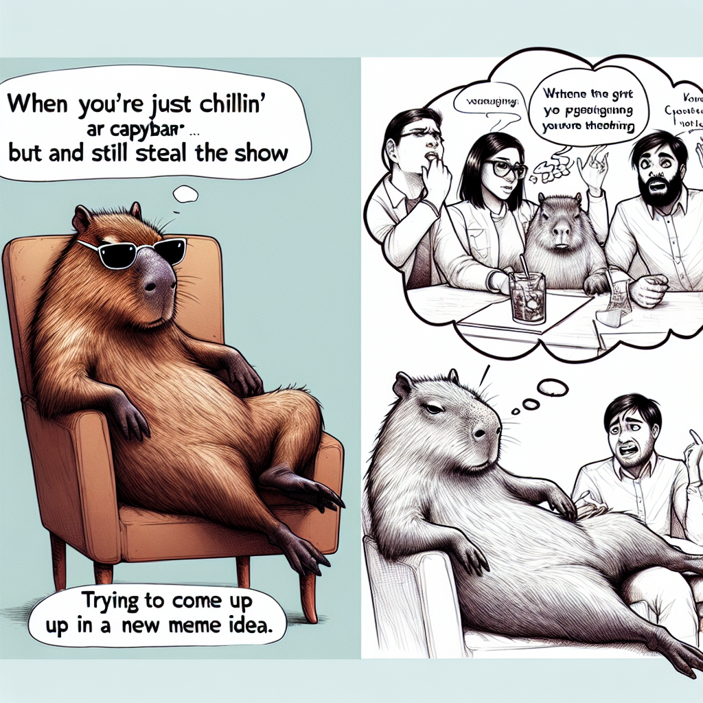 When Your Capybara Joins the Chat Like a Total Meme Lord