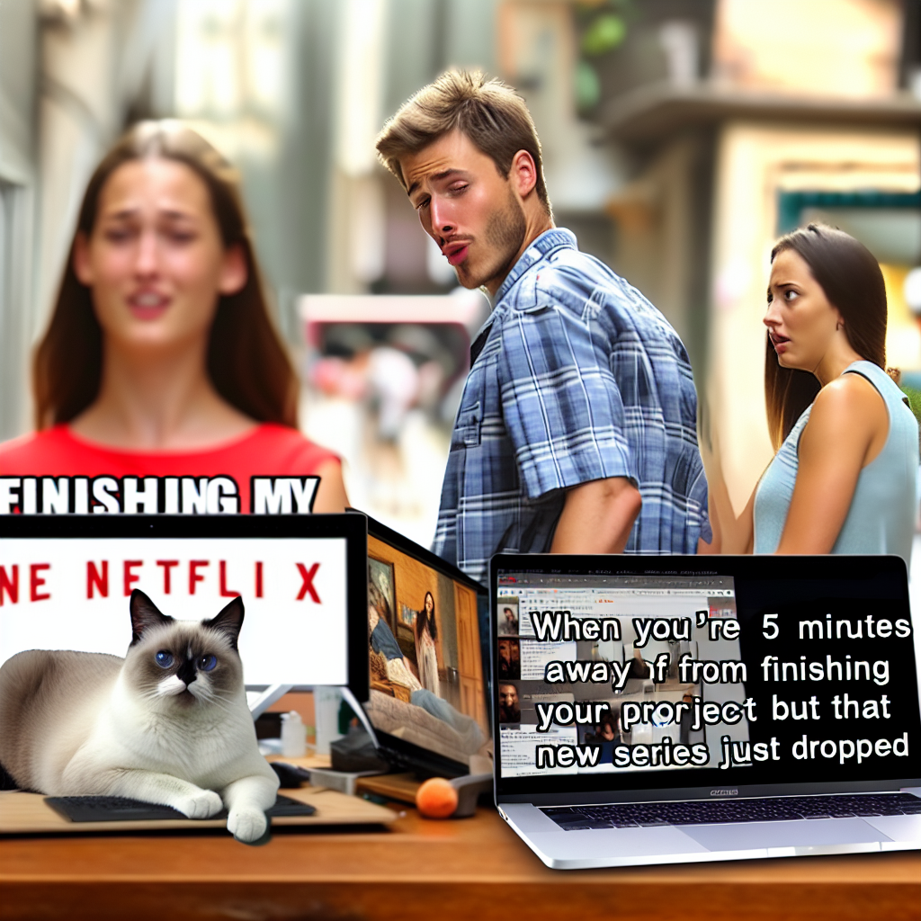 When Netflix Distracts You from Your Deadlines: A Cat's Struggle