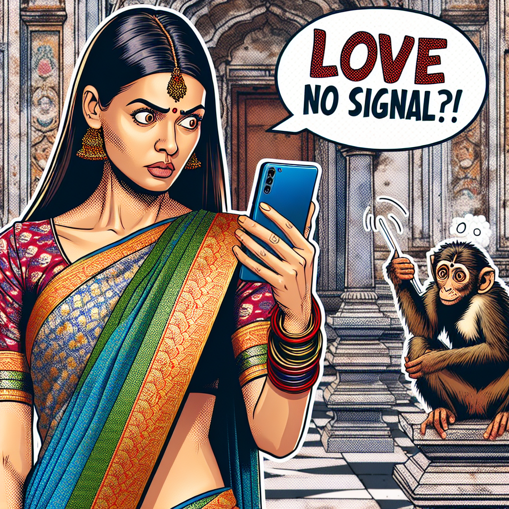 When Your Saree Game is Strong but the Temple WiFi Isn't