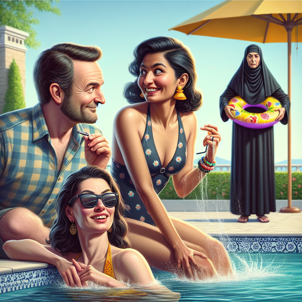 When Awkward Pool Moments Strike: The Distracted Husband
