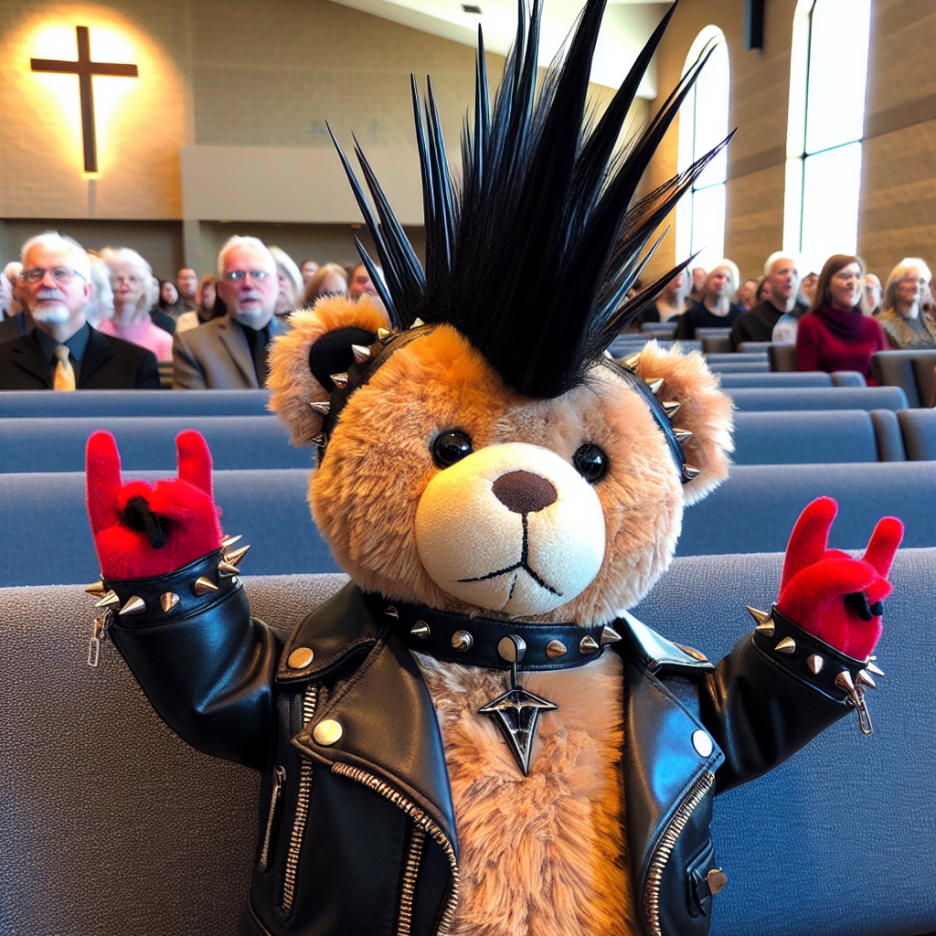 Punk Care Bear Breaks All Church Norms