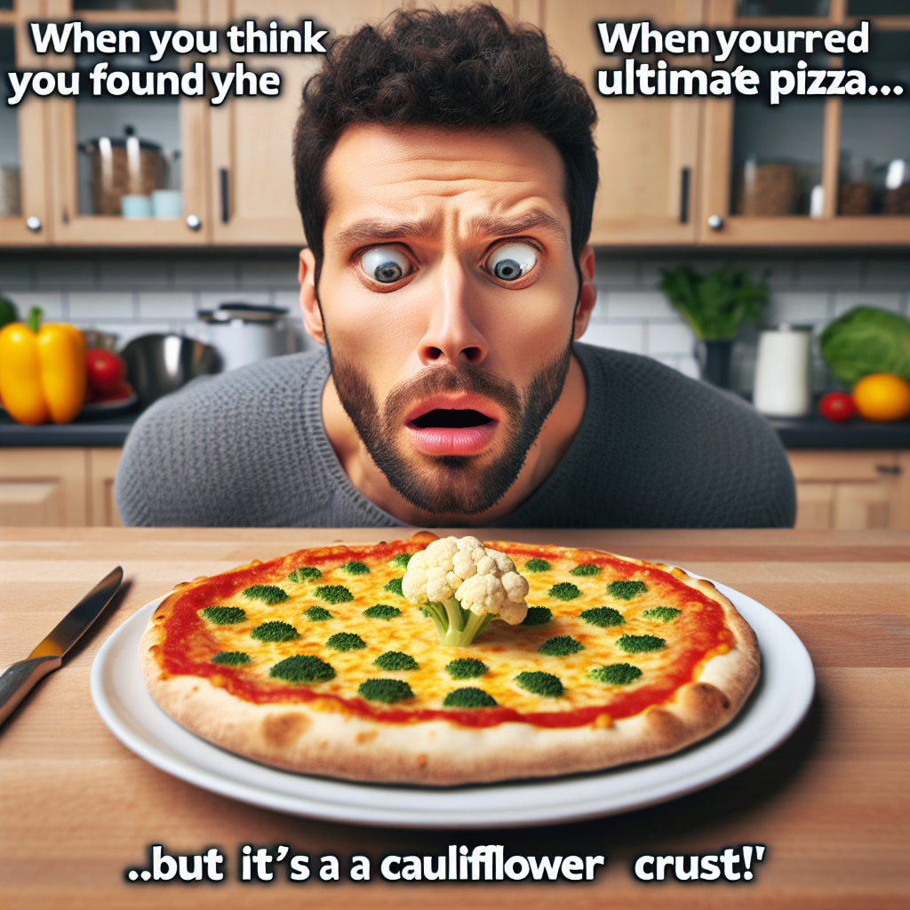 When You Find the Perfect Pizza but It’s a Vegan Cauliflower Crust