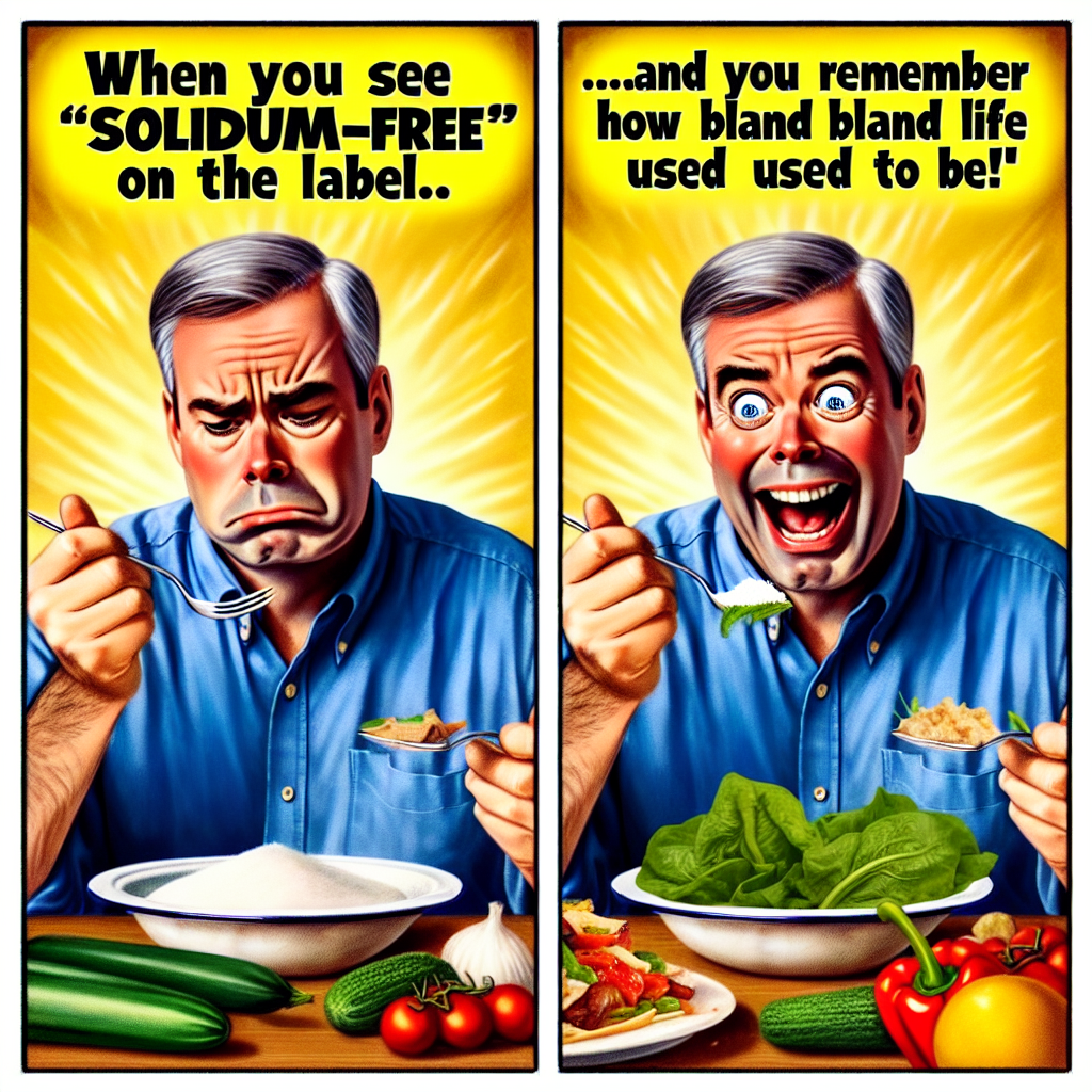 When you realize your meal is sodium-free but still tastes great!