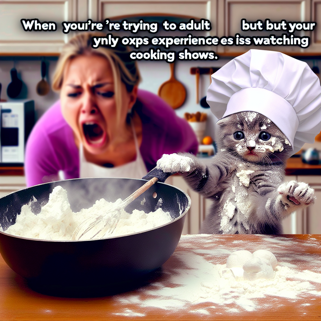 When Your Kitten Thinks They're the Chef of the House