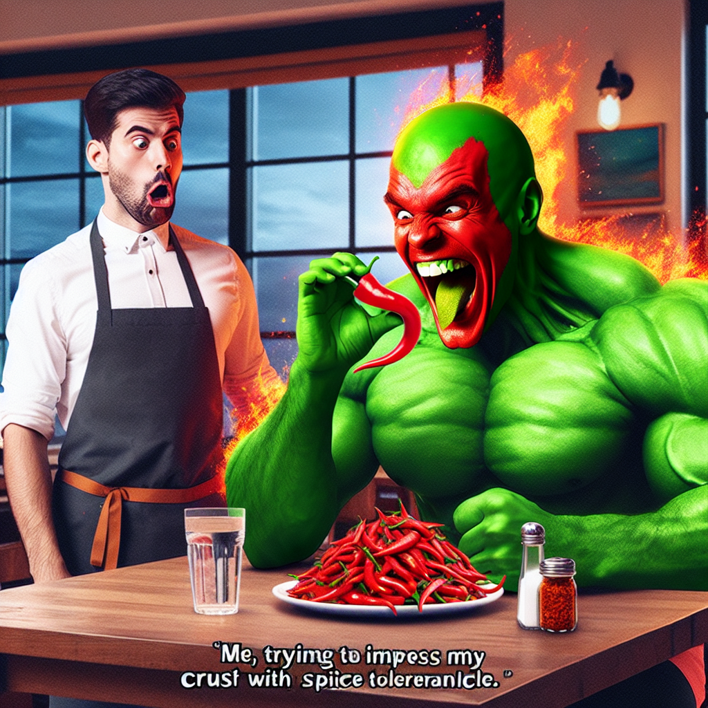 When Hulk Spices Up His Meal and Turns Red