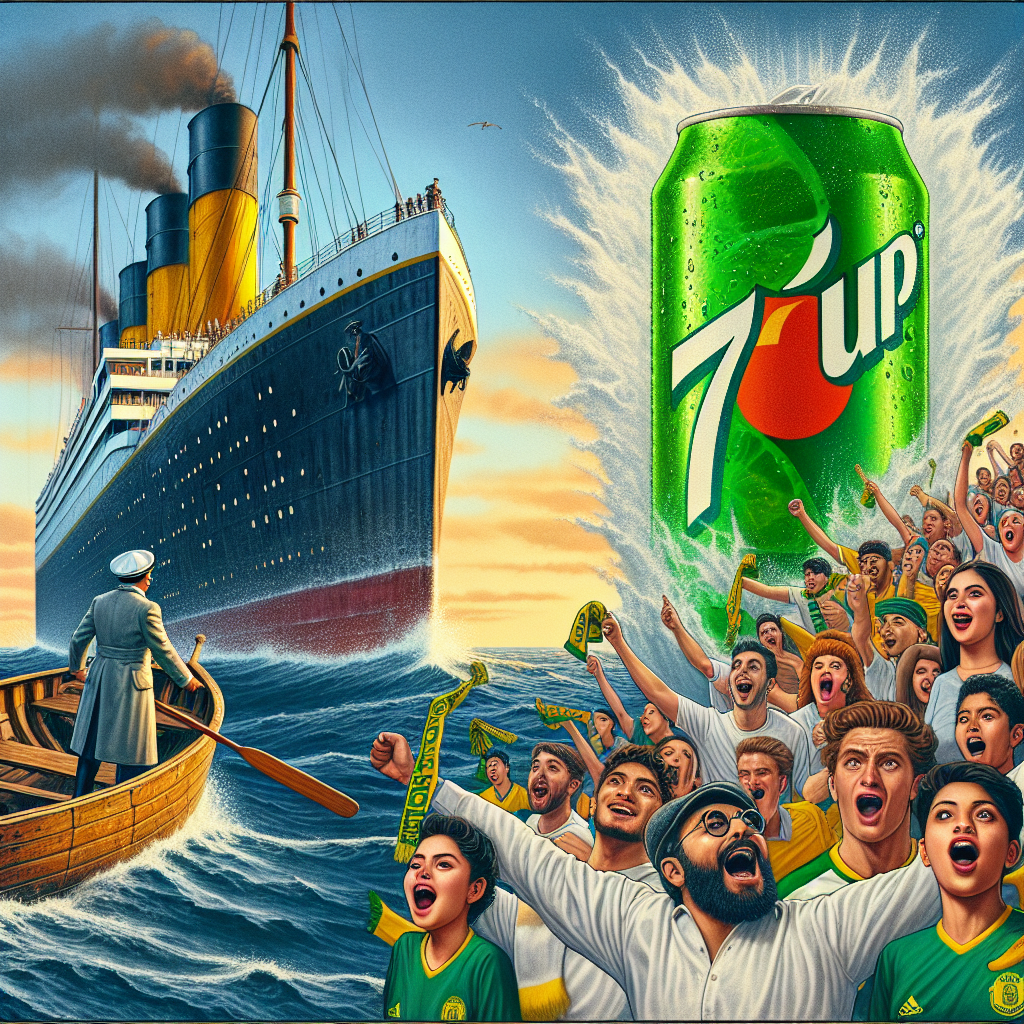Titanic vs. Giant 7up: Brighton FC Fans on a Sea Adventure!