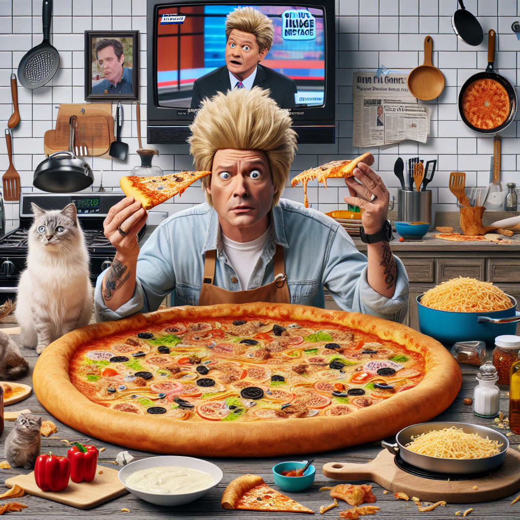 Donald Trump in the Kitchen Eating Pizza: A Hilarious Moment