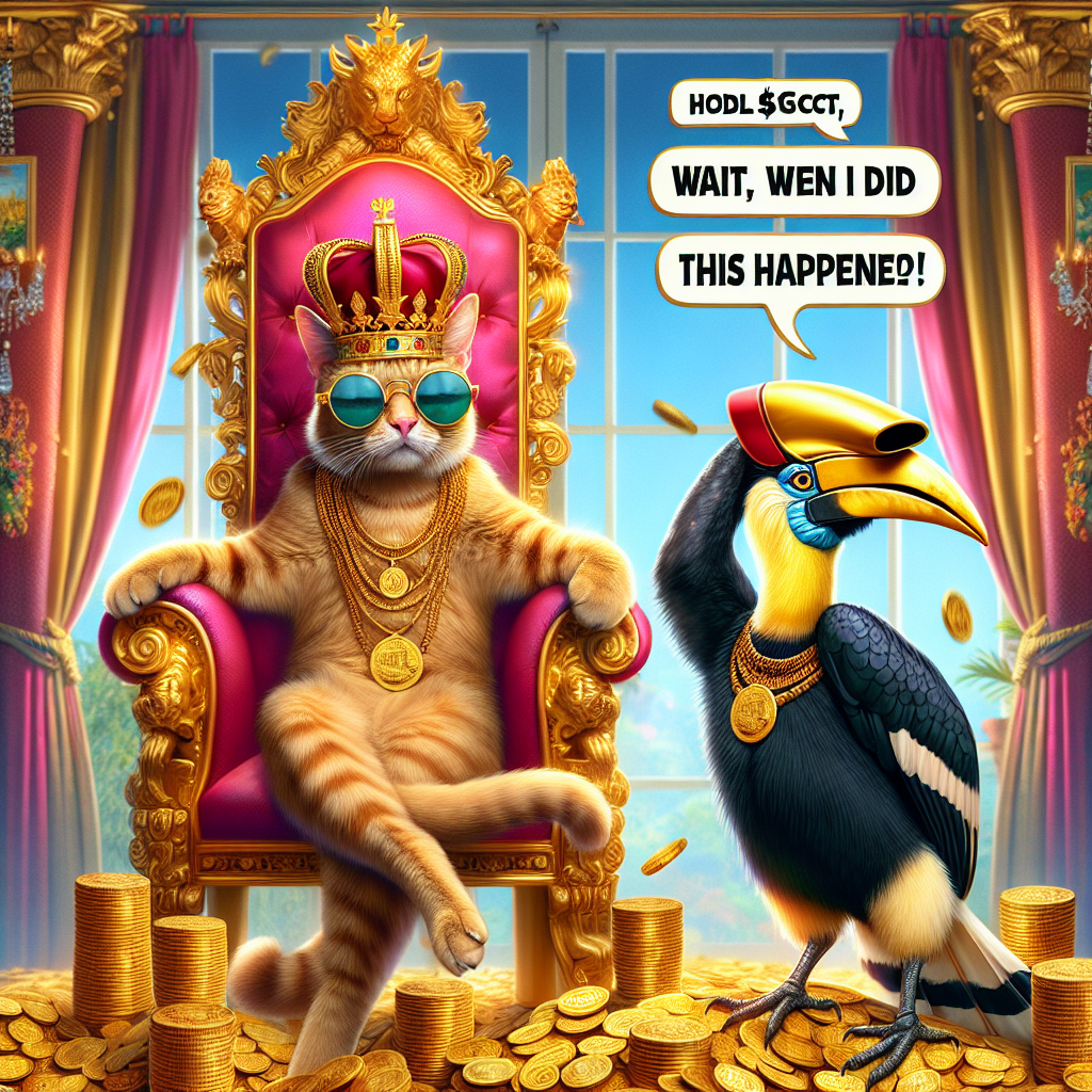 Golden Cat Rules the Crypto Kingdom!