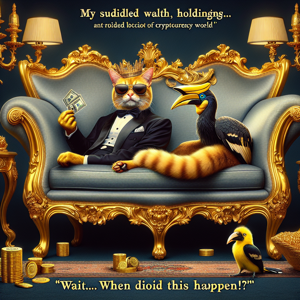 Golden Cat Reigns as $GCT King, Confuses Hornbill! 😂👑