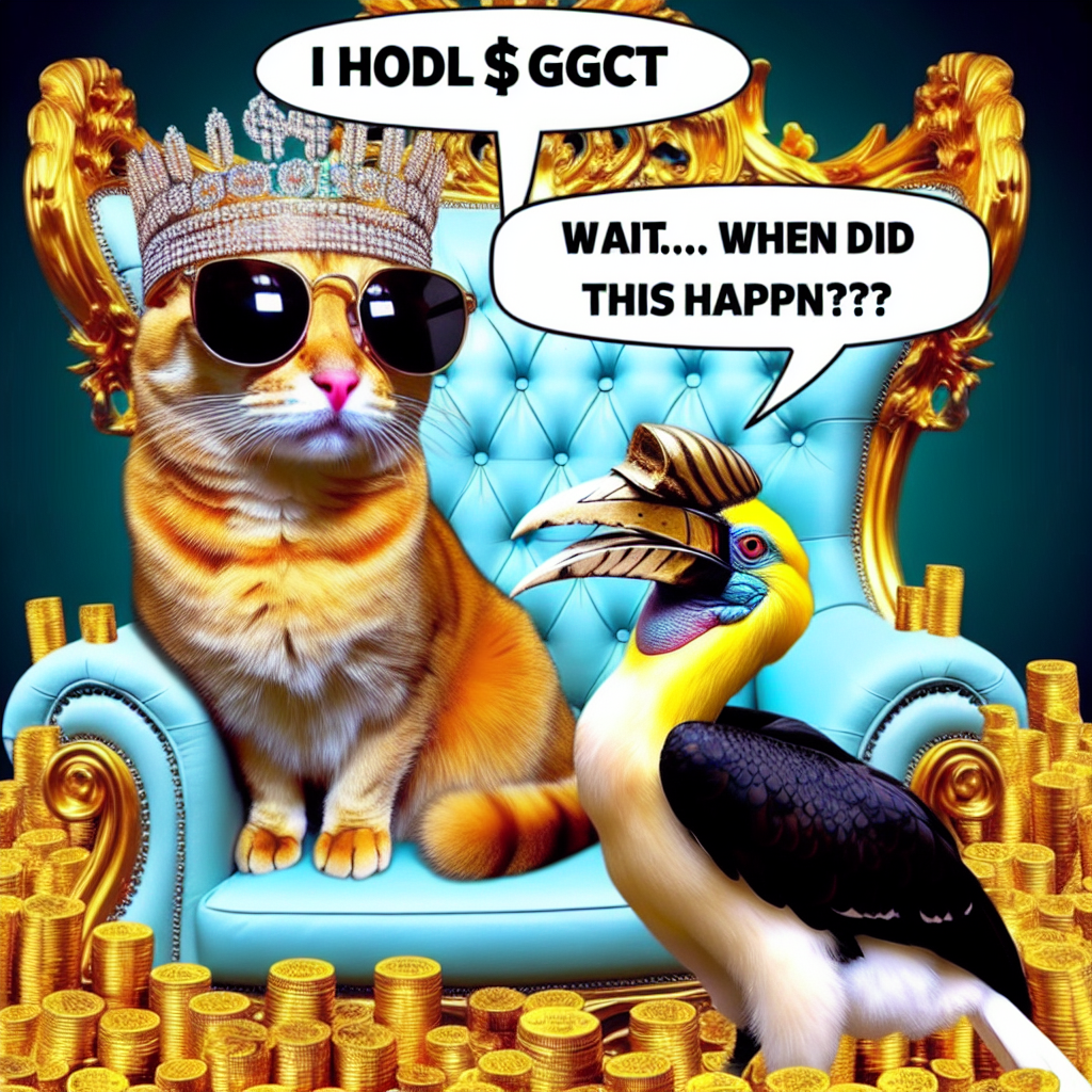 The Golden Cat and the Confused Hornbill: A Crypto Kingdom!