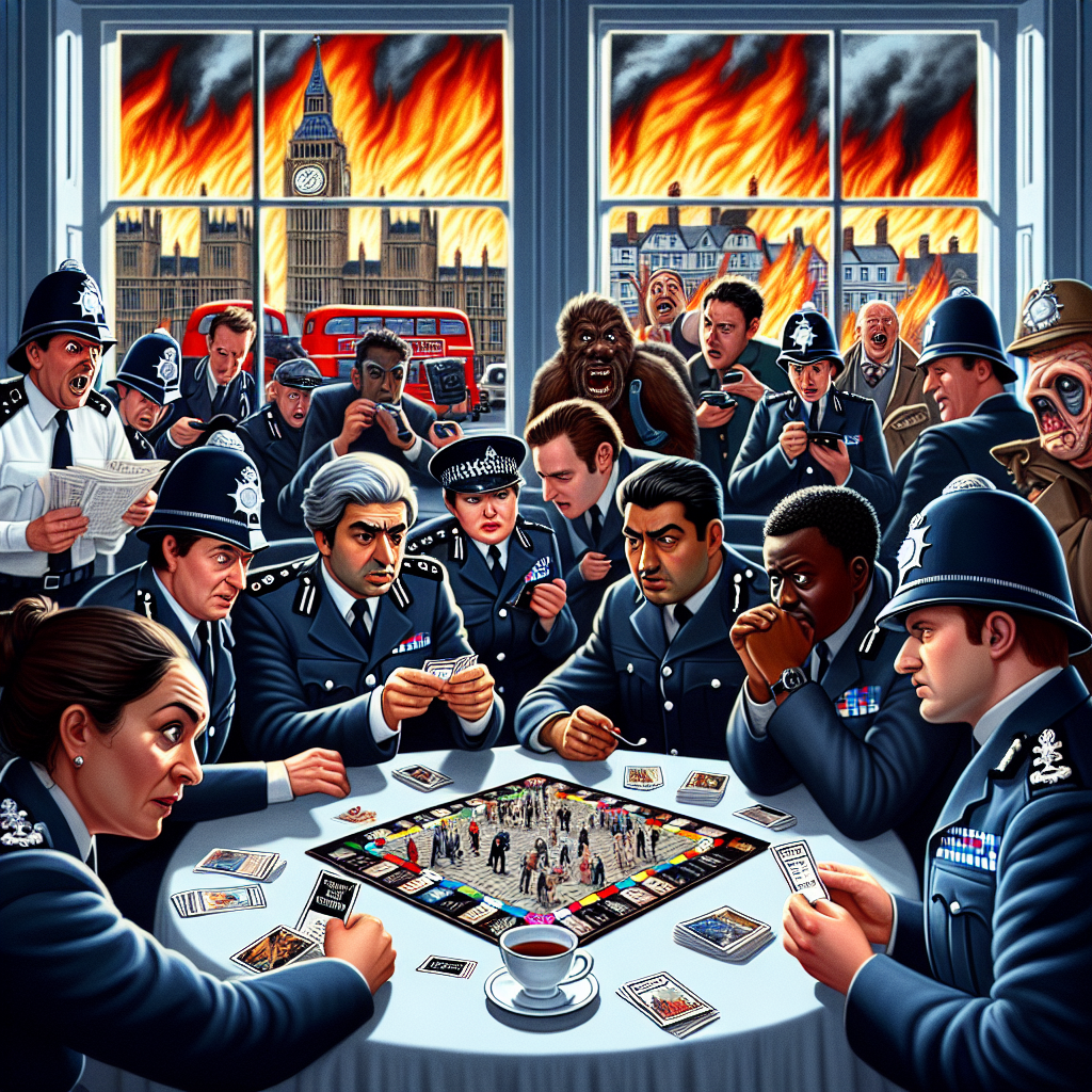 British Police Playing Cluedo While London Catches Fire