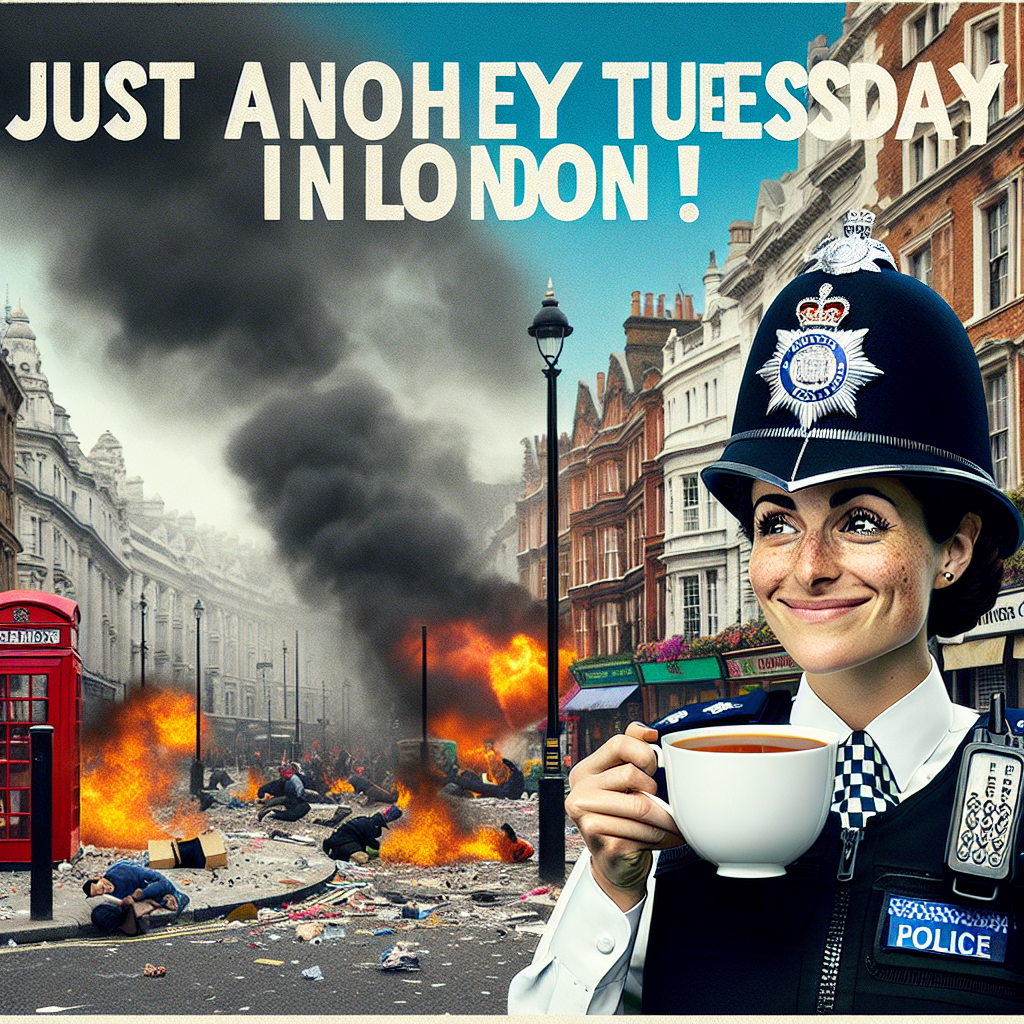 British Police: Tea Time Amidst Chaos!