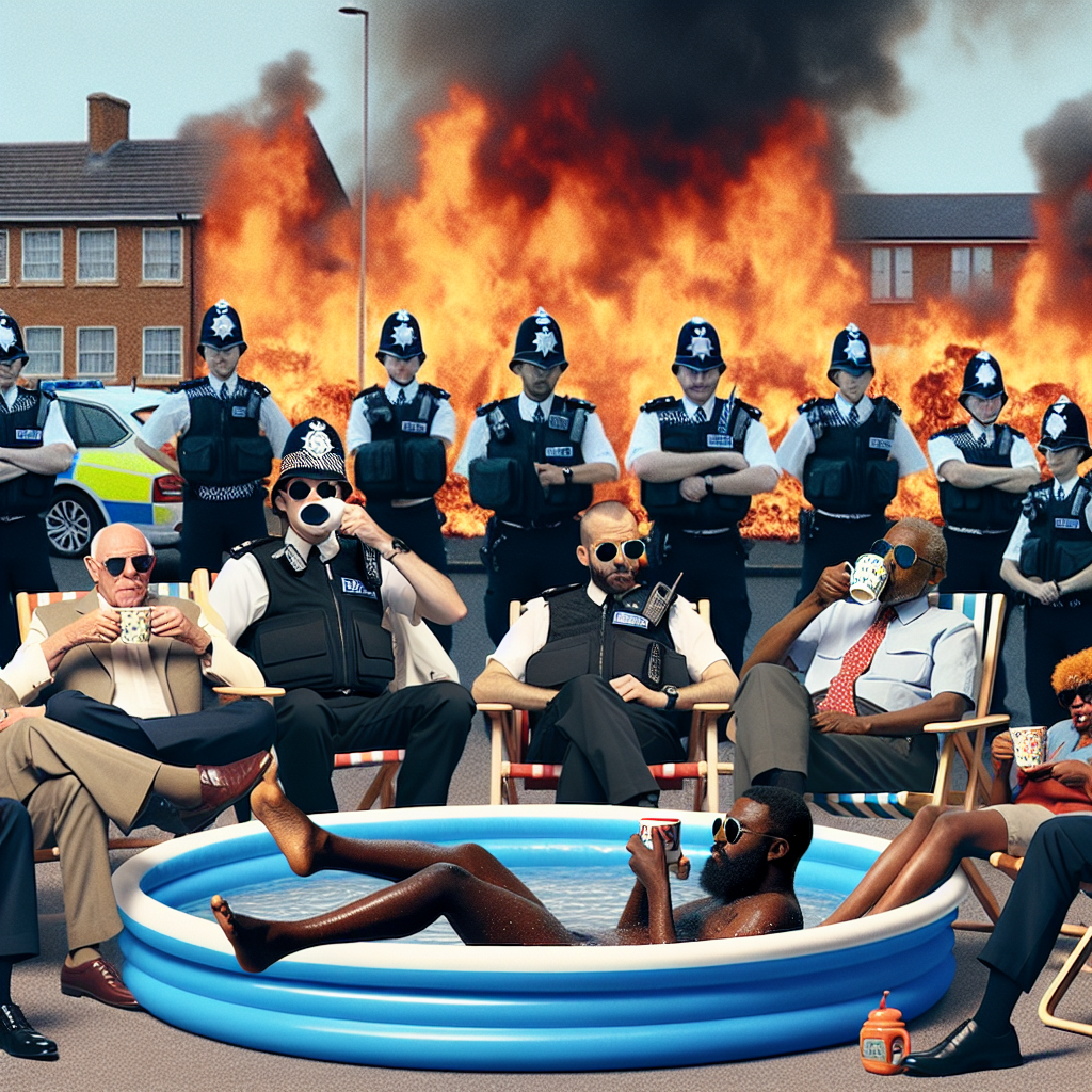British Police Take a Chill While London Burns