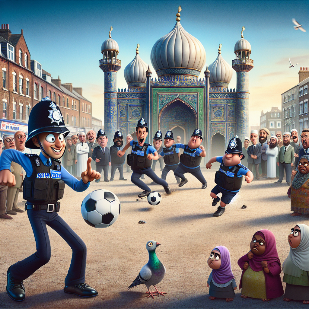 When British Police Meet the Mosque: A Humorous Twist