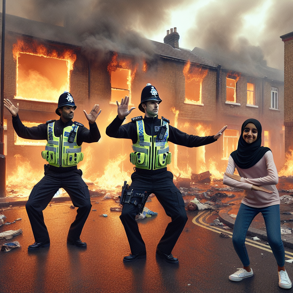 British Police Dance While London Burns: The Ultimate Meme