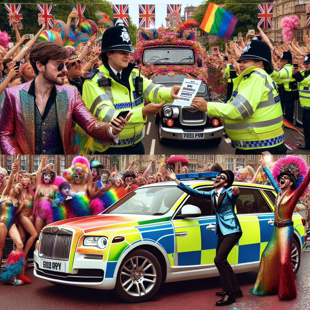 When the British Police Car Goes Full Rainbow Mode 🚔🌈