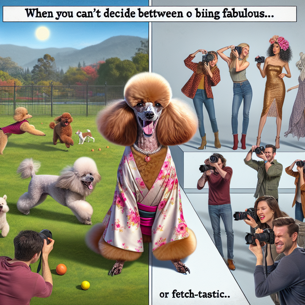 When Your Poodle Can't Decide Between Fashion and Fun